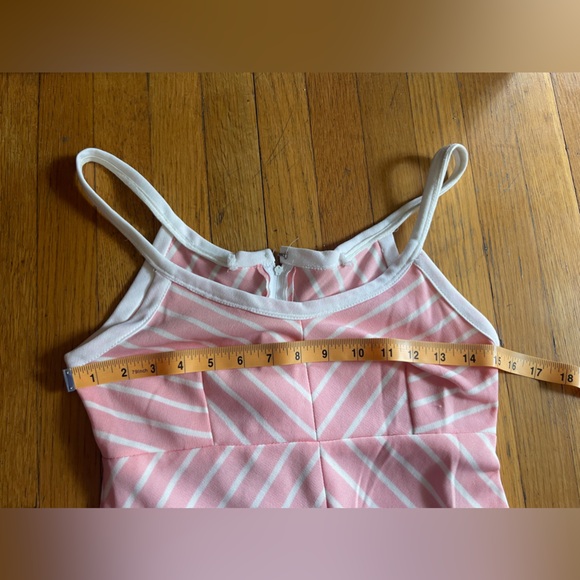 70s Vintage Pink and White Striped Dress - Picture 6 of 7